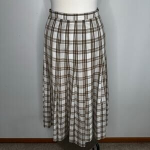 VINTAGE | Country Sophisticates Pendleton A-Line Pleated Plaid Skirt Size Medium